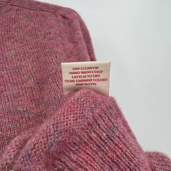 Kilte Collection The Betsy Pullover Fuchsia Pink size 2-M Women's Alpaca/M Wool